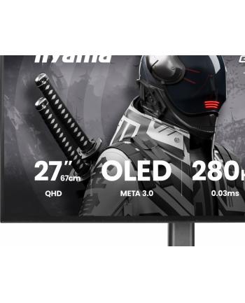 iiyama Monitor 27 '' GOB2701QSC-B1 OLED,280Hz,65W,2xHDMI,DP                1500 cd/m? (Szczytowa, HDR), 2560 x 1440, 1500000:1, 0.03ms, 2xHDMI,DP,USB HUB nr 2