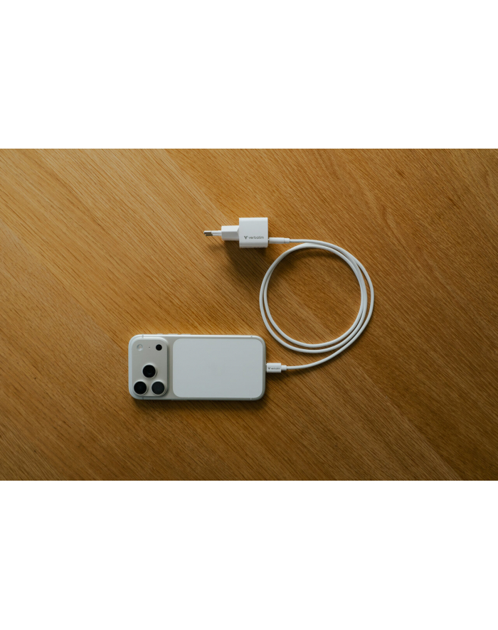 verbatim Ładowarka uniwersalna Mini GaN 20W z kablem 1m, USB-C P.D 3.0 główny