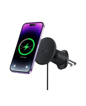baseus Uchwyt samochodowy magnetyczny na kratkę samochodową z ładowarką indukcyjną MagSafe 15W IPhone nr 2