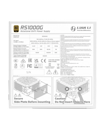 Lian Li RS Series 1000W (G9PRS1000GW000EU)