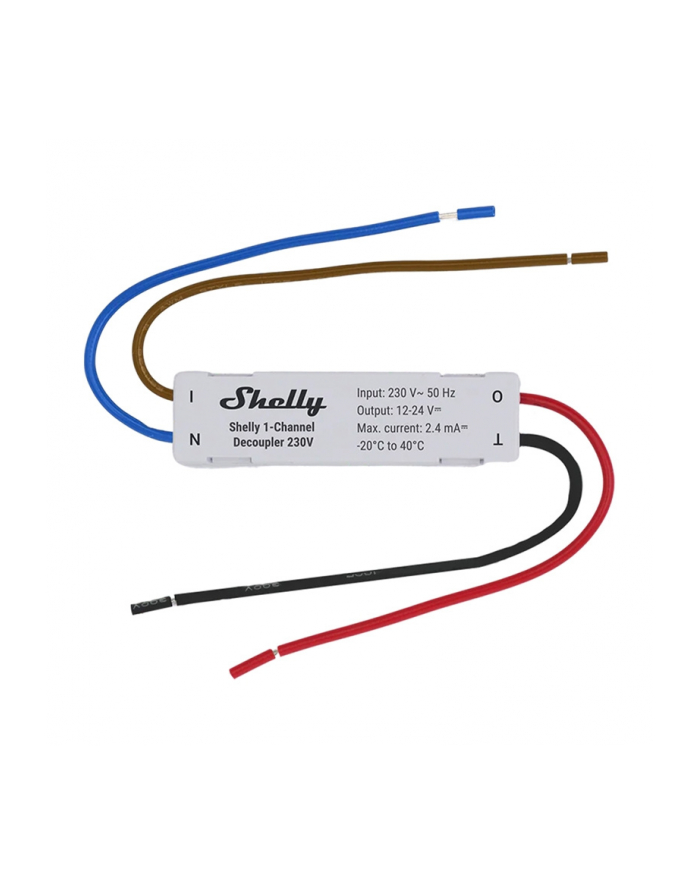 SHELLY 1-Channel Decoupler 230V AC-to-DC Input Decoupler główny