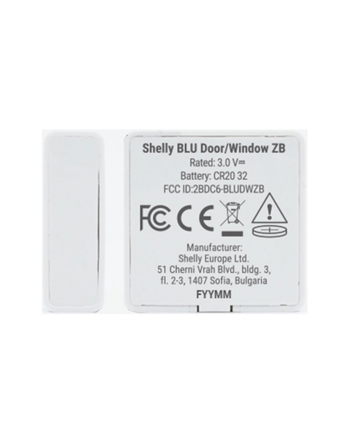 SHELLY BLU Door/Window ZB White Zigbee Contact Sensor główny