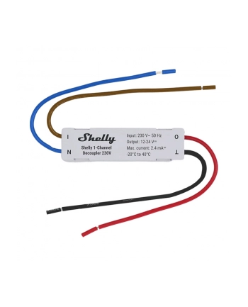 SHELLY 1-Channel Decoupler 230V AC-to-DC Input Decoupler