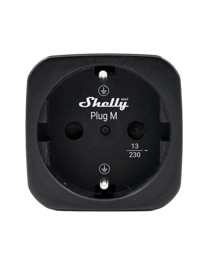 SHELLY Plug M Gen3 Black WLAN Power Metering Smart Plug główny