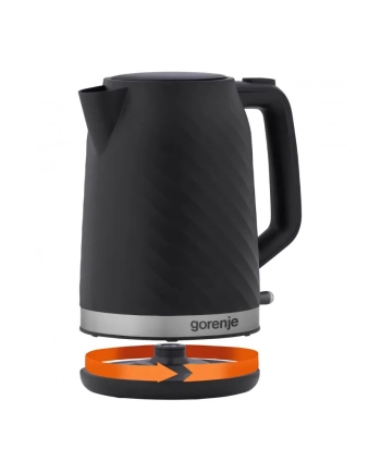 Gorenje | Kettle | K17SPB | Electric | 2200 W | 1.7 L | 360° rotational base | Plastic | Black