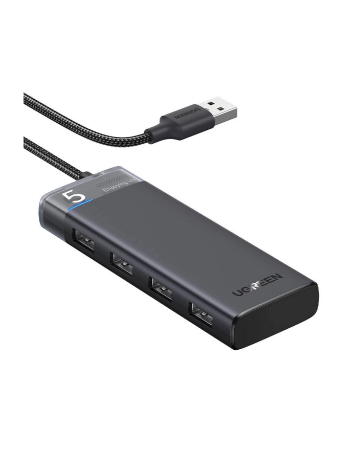 ugreen HUB USB-C CM653 1x USB-C 4x USB-A - szary główny