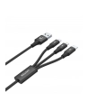 unitek Kabel USB-A 3w1 USB-C/microUSB/ Lightning czarny C14049BK - nr 5