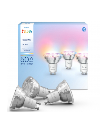 Philips Hue E WCA 345 GU10 3P EU | E27 | 8 W | 16 million colors, White and colored light