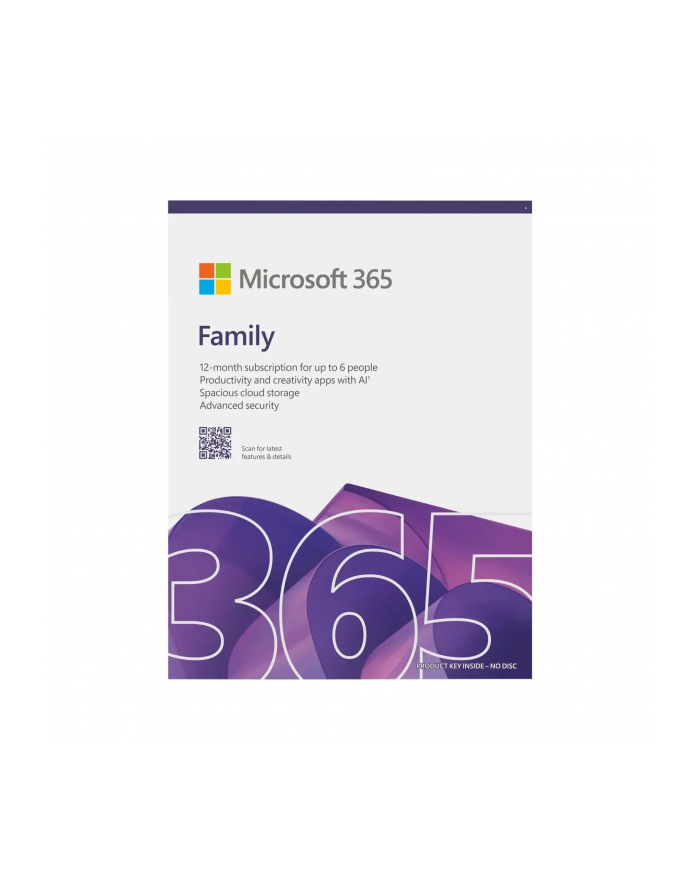 Microsoft M365 Family | EP2-32335 | License term 1 year(s) | English | EuroZone główny