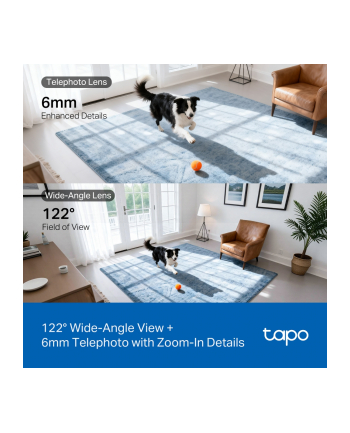 TP-LINK | Tapo C245D | Dual Lens Pan/Tilt Security Camera | Dome | 3 MP | 3.1mm/F1.6 | MicroSD Card up to 512 GB