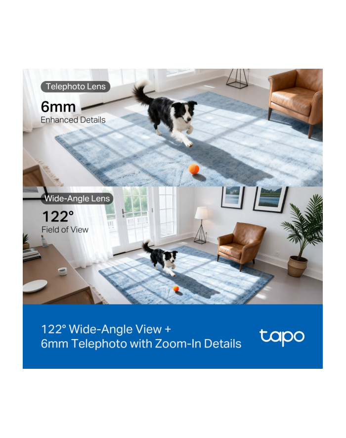 TP-LINK | Tapo C245D | Dual Lens Pan/Tilt Security Camera | Dome | 3 MP | 3.1mm/F1.6 | MicroSD Card up to 512 GB główny