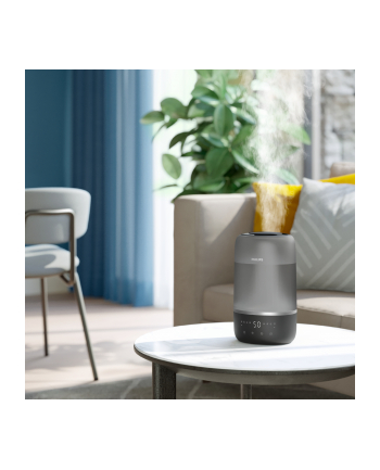 Philips | Humidifier | HU1510/03 Series 1000 | 19.6 W | Water tank capacity 3 L | Suitable for rooms up to 41 m² | Ultrasonic | Humidification capacity 275 ml/hr | Grey/Silver nr 2