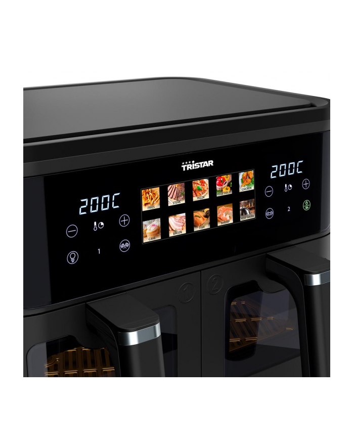 Tristar Double Basket Airfryer | FR-9075 | Power 2500 W | Capacity 9 L | Hot air technology | Black główny