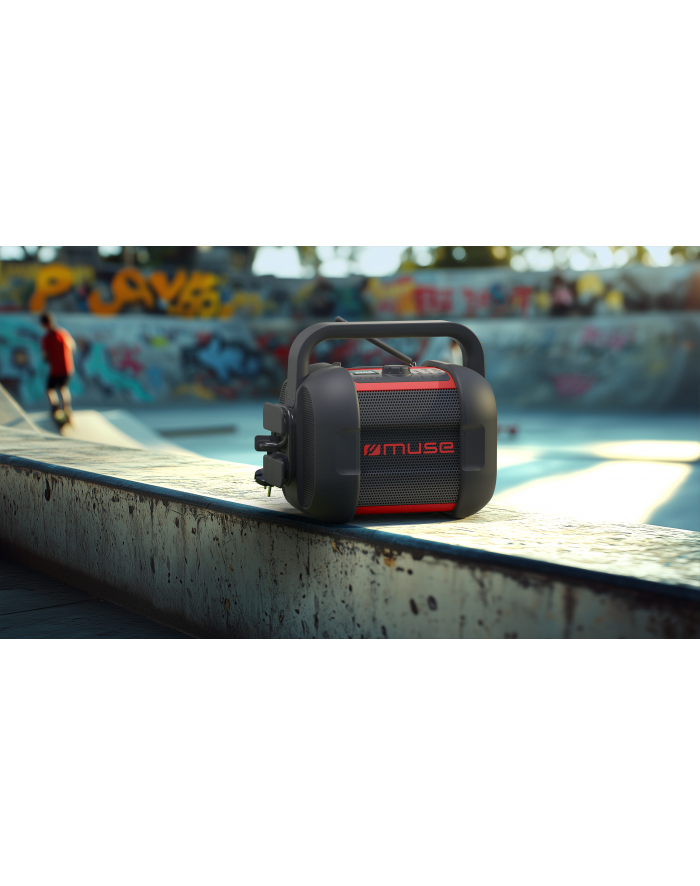 Muse | Jobsite Radio | M-968 BTR | 40 W | Waterproof | Bluetooth | Wireless connection | Portable | NFC features | Black/Red główny