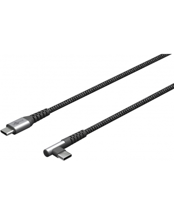 Goobay | 64659 USB-C to USB-C Textile Cable with Metal Plugs, 1 m | USB-C to USB-C