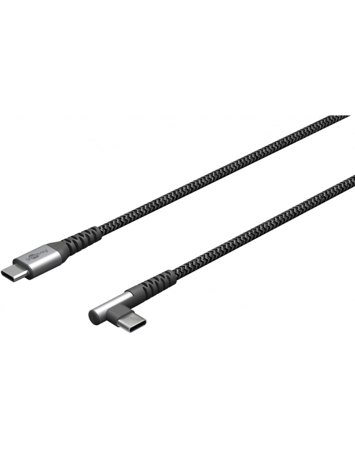 Goobay | 64659 USB-C to USB-C Textile Cable with Metal Plugs, 1 m | USB-C to USB-C główny