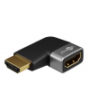 Goobay 72010 HDMI Angled Adapter 90° Horizontal, 8K at 60 Hz, Gold-Plated, Black/Silver - nr 1