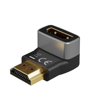 Goobay HDMI Angled Adapter 270° Vertical, 8K @ 60 Hz, Gold-Plated | 72011