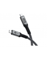 Goobay | USB-C Cable with Textile Sheath, USB4, 240 W, 40 Gbit/s, Power Delivery, 0.5 m, Black/Grey | 74210 - nr 1