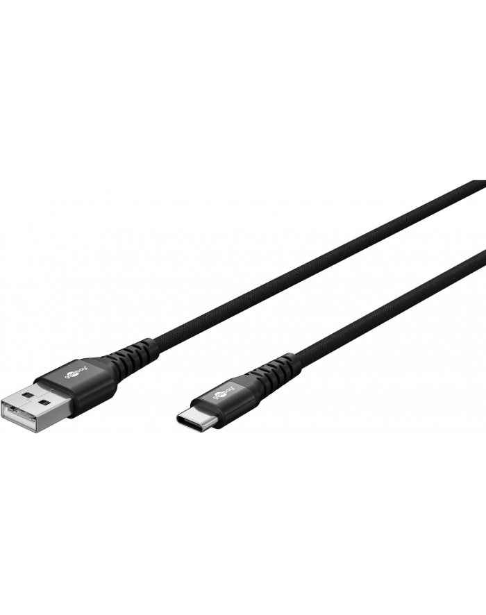 Goobay | USB-C to USB-A Supersoft Textile Cable with Metal Plugs | 74526 | USB-C to USB-A główny