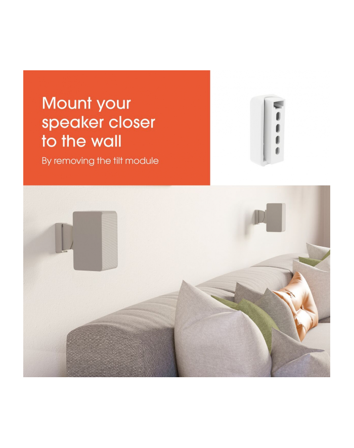 Vogels Wall mount | SWM 3021 Universal Speaker Wall Mount | Tilt, rotate | Maximum weight (capacity) 5 kg | White główny