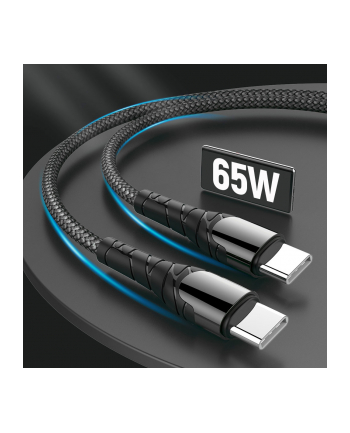 ColorWay Cable Type-C - Type-C (PD Fast Charging 65W) 3.0А, 1m | CW-CBPDCC040-GR