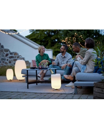 kooduu Lampa LED z głośnikiem i coolerem na napoje Atmos silver