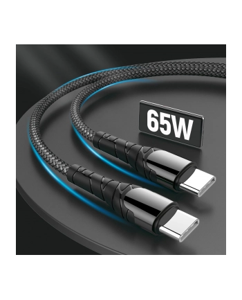 ColorWay Cable Type-C - Type-C (PD Fast Charging 65W) 3.0А, 1m | CW-CBPDCC040-GR