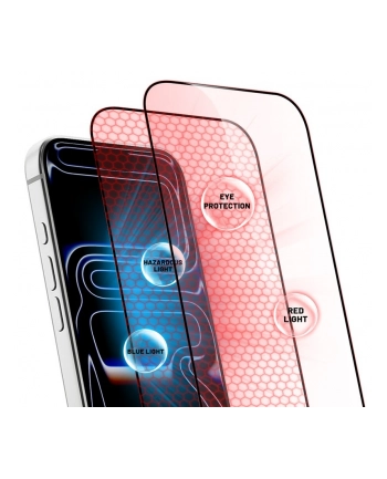 crong Szkło hartowane OptiRed Glass z filtrem światła niebieskiego iPhone 17