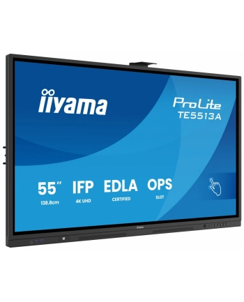 iiyama Monitor 55 '' ProLite TE5513A-B3AG INFRARED,40pkt,IPS,4K,500cd,1200:1,8ms  WiFi,USB, ANDROID 14, Google EDLA,2x20W, uchwyt ścienny
