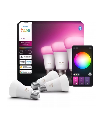 Philips Hue WCA 810 A60 3P EU | E27 | 6 W | Bluetooth, Zigbee