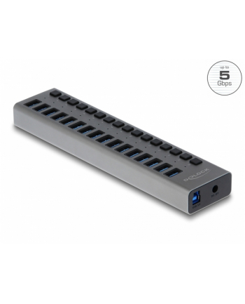 Hub USB Delock Hub Usb 3.0 w metalowej obudowie 10-portowy z przełącznikiem 63976 (63739) nr 2