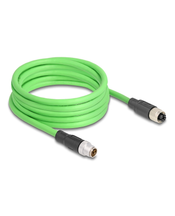 Tragant Przewód adapter M12 X-coded 8-pin męski-żeński Pur Tpu 5m Delock 80434