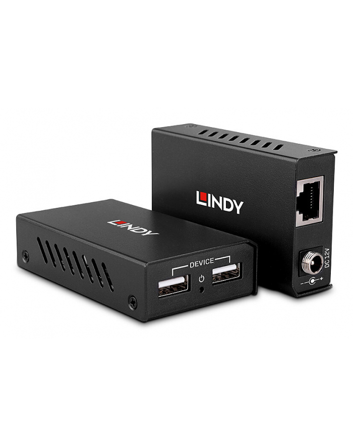 Lindy 43408 przedłużacz Av Nadajnik i odbiornik Av Czarny główny