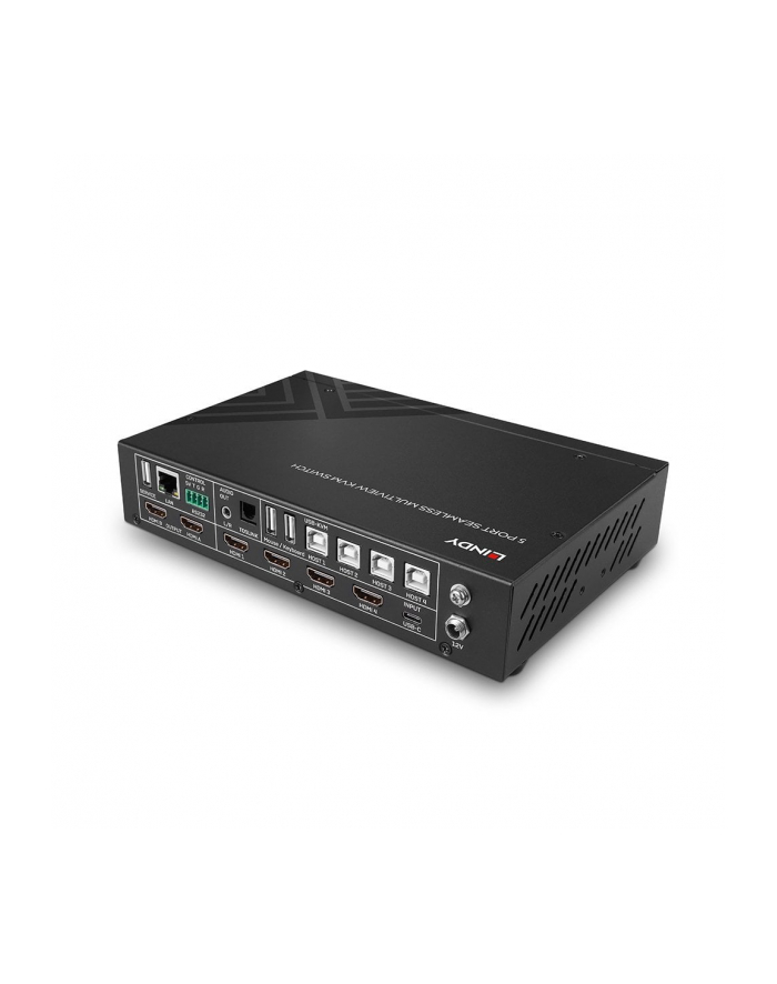 Lindy 5-portowy przełącznik KVM Bezproblemowy Multiview 4HDMI 1USB Typ C (100304916) główny