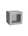 Szafa Solarix Solarix szafa naścienna składana SENSA LITE 9U 450mm, drzwi szklane, RAL 7035 - nr 1
