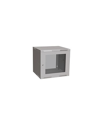 Szafa Solarix Solarix szafa naścienna składana SENSA LITE 9U 450mm, drzwi szklane, RAL 7035