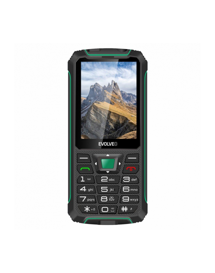 Telefon komórkowy Evolveo StrongPhone W4, vodotěsný odolný Dual SIM telefon, černo-zelená główny