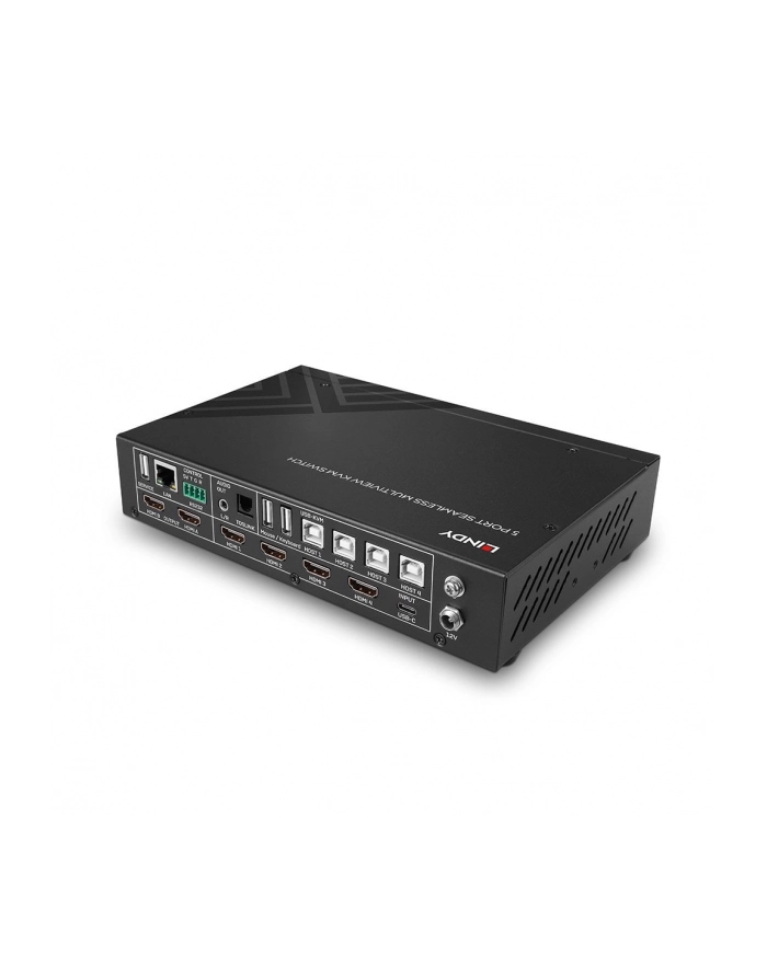 Lindy 5-portowy przełącznik KVM Bezproblemowy Multiview 4HDMI 1USB Typ C (100304916) główny