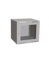 Szafa Solarix Solarix szafa naścienna składana SENSA LITE 9U 450mm, drzwi szklane, RAL 7035 - nr 1