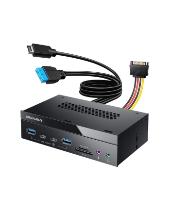 GRAUGEAR Panel frontowy 4-Fach + czytnik kart USB, SD, Micro