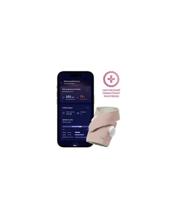 Owlet Niania Elektroniczna Dream Sock Monitor Oddechu Różowy