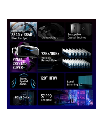 Pimax Crystal Super VR czarny PVH00010196