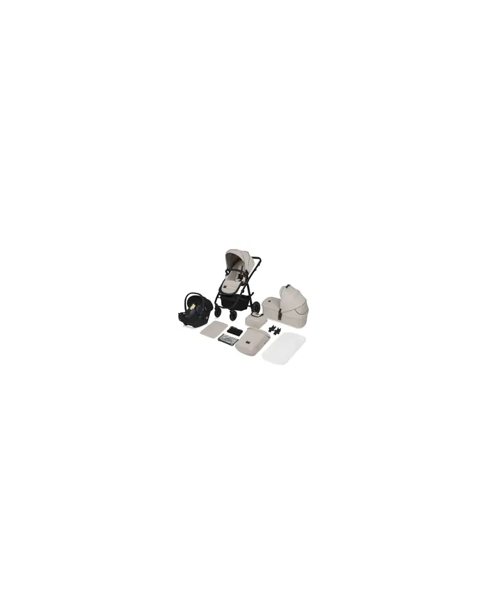 Lionelo  Amber Plus 3W1 Beżowy Głęboko Spacerowy + Fotelik główny