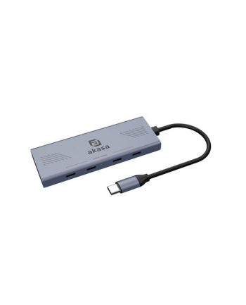 Hub USB Akasa Usb 4-in-1-Hub 4x Usb-c, 18cm, silber (AKCBCA3218BK)