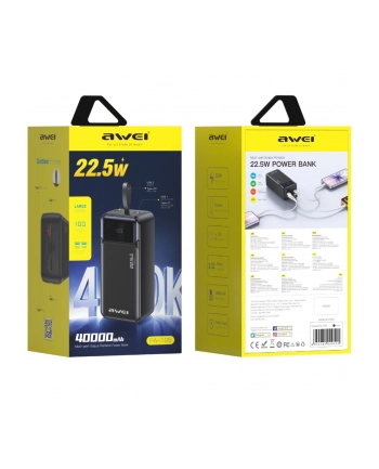 awei Powerbank 40000mAh 22,5W PA-105 PD 3xUSB-C