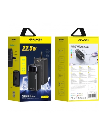 awei Powerbank 50000mAh 22,5W PA-107 PD 3xUSB