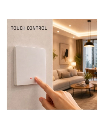 qoltec Inteligentny 1-kanałowy włącznik wyłącznik światła | Wi-Fi | Timer | Tuya