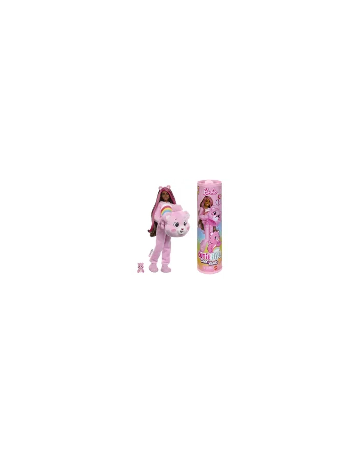 Barbie Cutie Reveal Lalka i akcesoria Seria Troskliwe Misie Zestaw z lalką w kostiumie Misi Wesołe Serce i z 10 niespodziankami JCN93 JCN95 główny