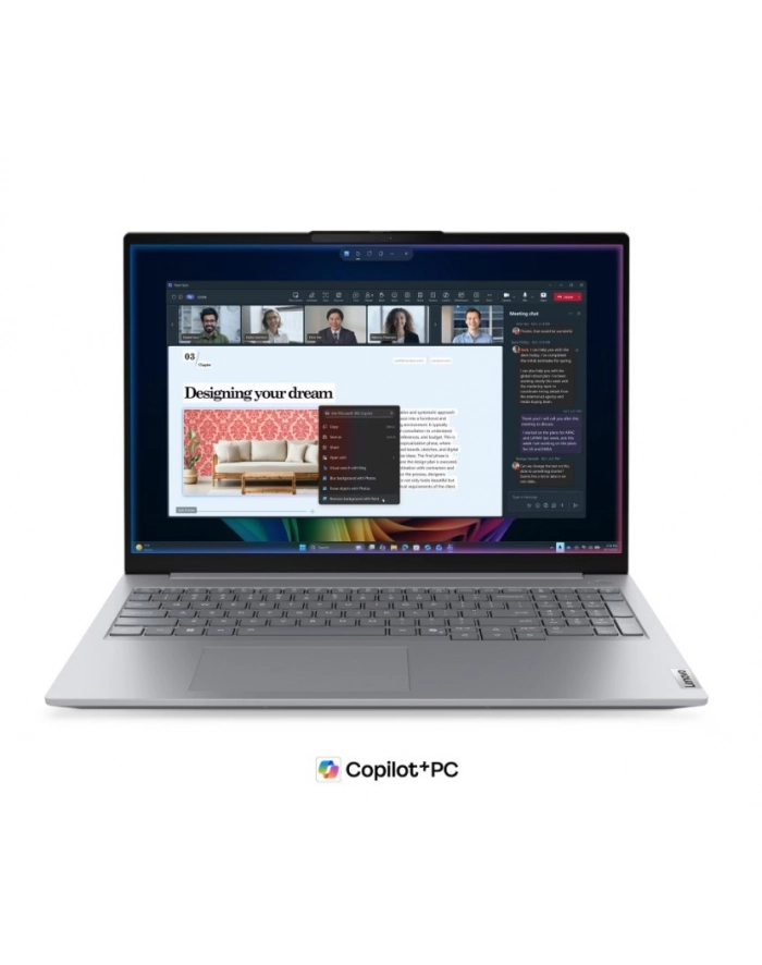 lenovo Laptop ThinkBook 16 G9 21UR009FPB W11Pro Ultra 7 355/2x16GB/1TB/INT/16.0 WUXGA/Arctic Grey/3YRS OS + CO2 Offset główny